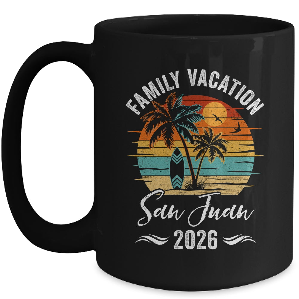 Family Vacation 2026 Vintage San Juan Summer Matching Trip Mug | siriusteestore