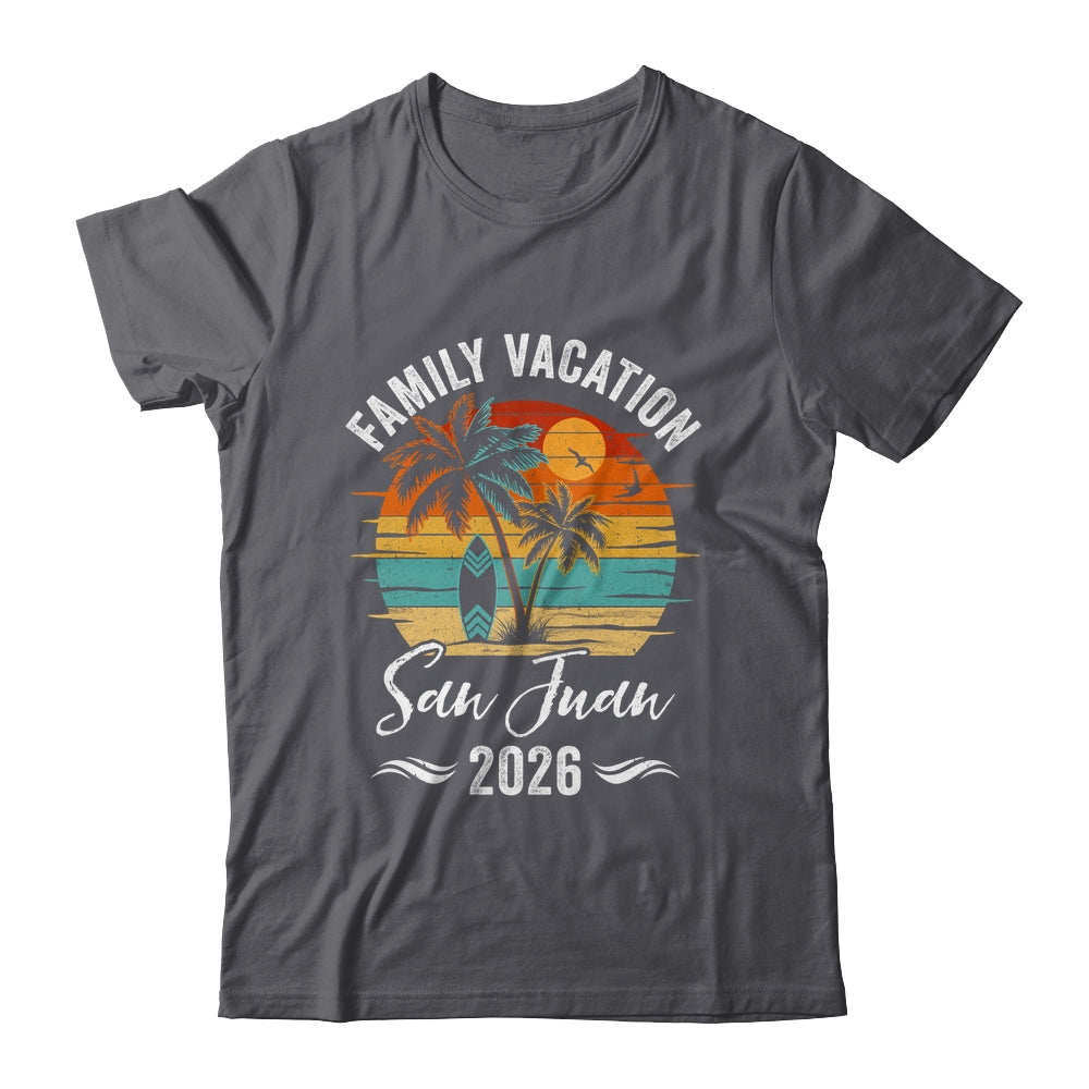 Family Vacation 2026 Vintage San Juan Summer Matching Trip Shirt & Tank Top | siriusteestore