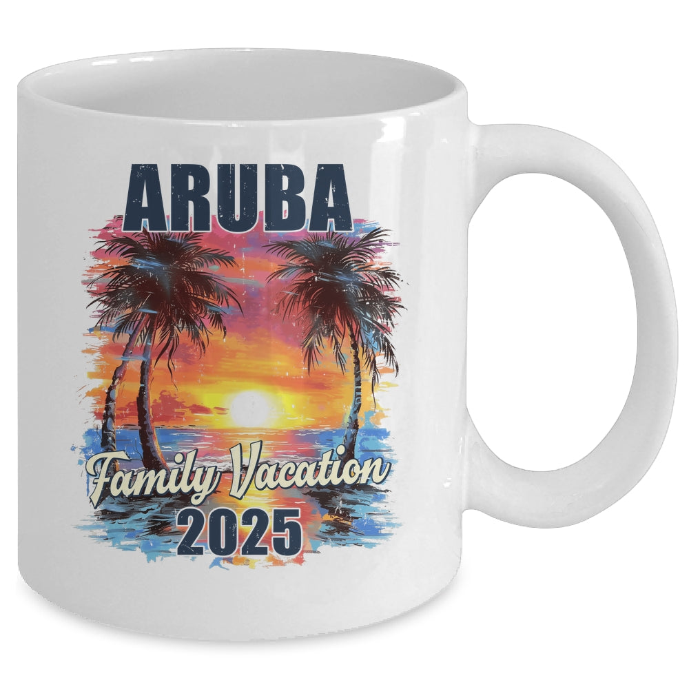 Family Vacation Aruba 2025 Summer Trip Matching Mug | siriusteestore