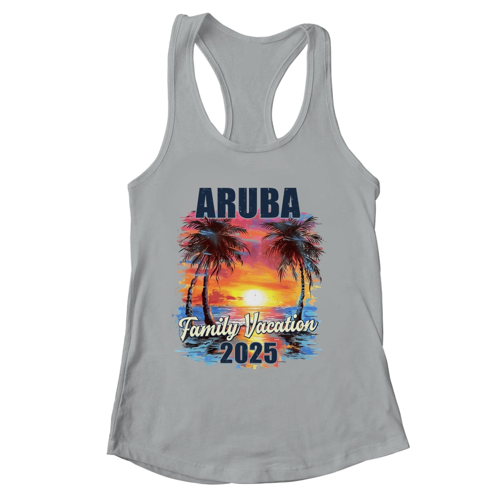 Family Vacation Aruba 2025 Summer Trip Matching Shirt & Tank Top | siriusteestore
