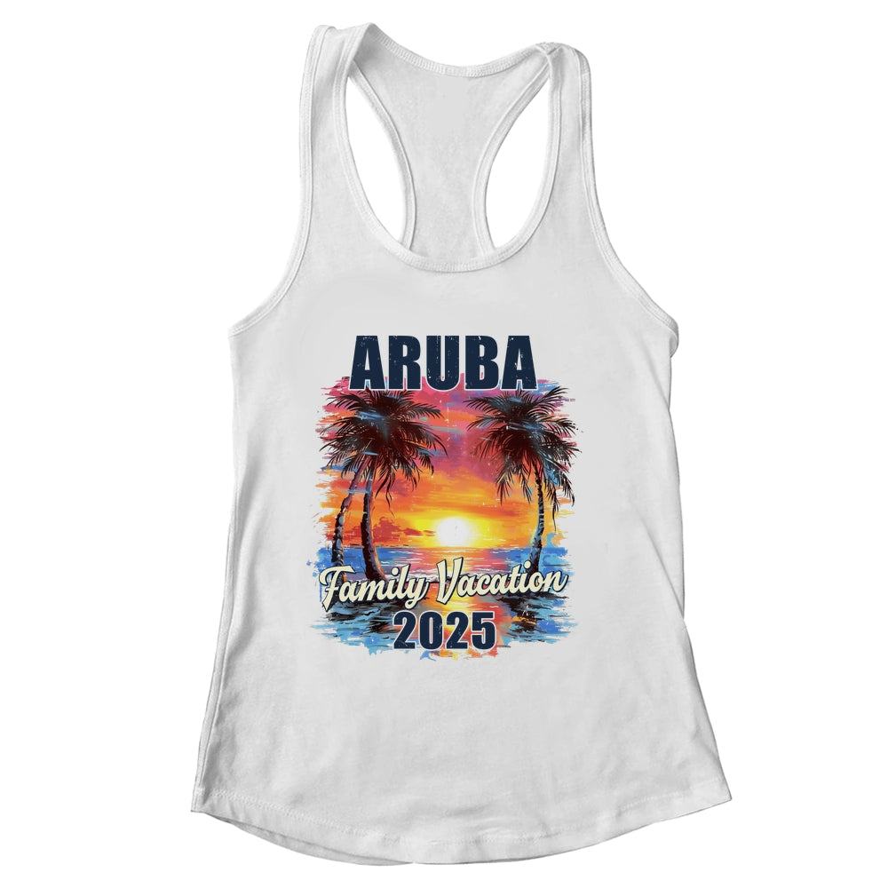 Family Vacation Aruba 2025 Summer Trip Matching Shirt & Tank Top | siriusteestore