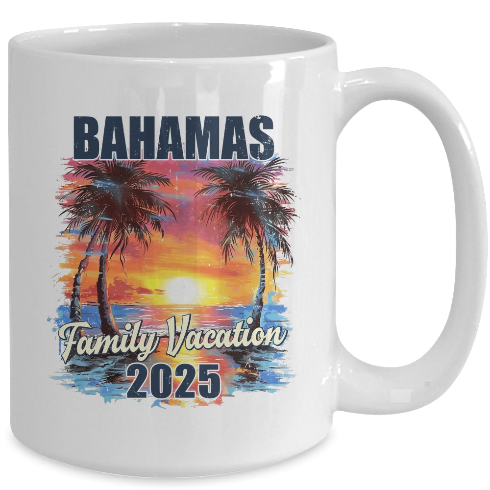 Family Vacation Bahamas 2025 Summer Trip Matching Mug | siriusteestore