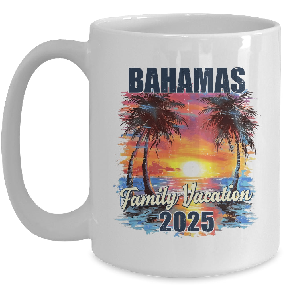 Family Vacation Bahamas 2025 Summer Trip Matching Mug | siriusteestore