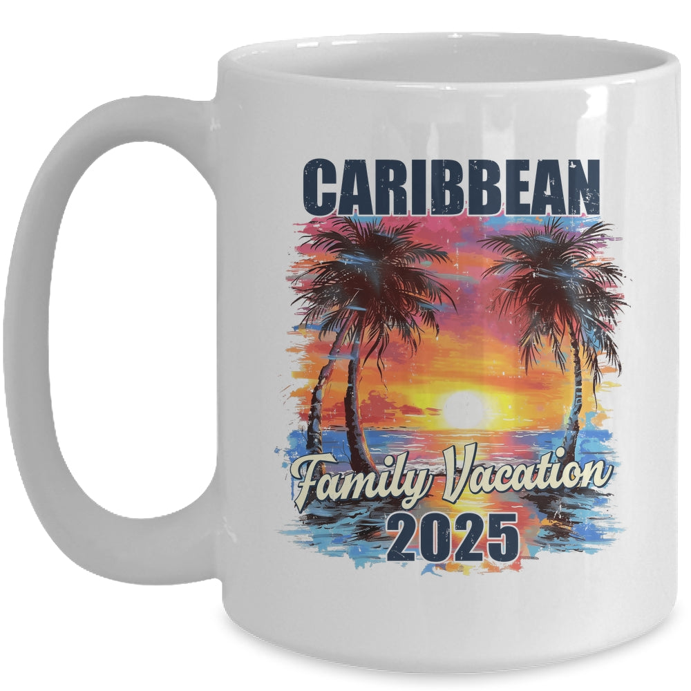 Family Vacation Caribbean 2025 Summer Trip Matching Mug | siriusteestore