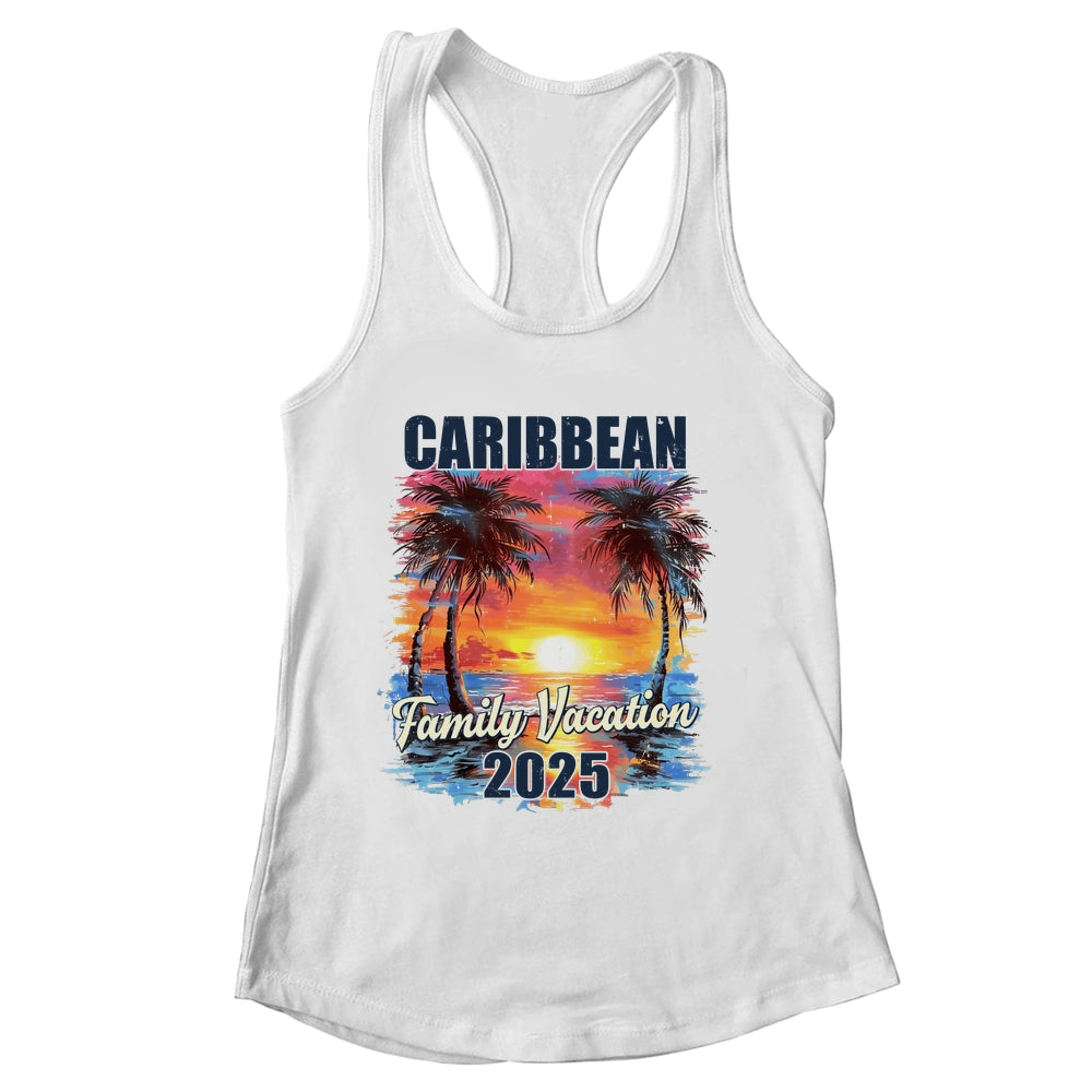 Family Vacation Caribbean 2025 Summer Trip Matching Shirt & Tank Top | siriusteestore