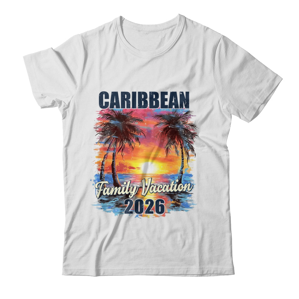 Family Vacation Caribbean 2026 Summer Trip Matching Shirt & Tank Top | siriusteestore