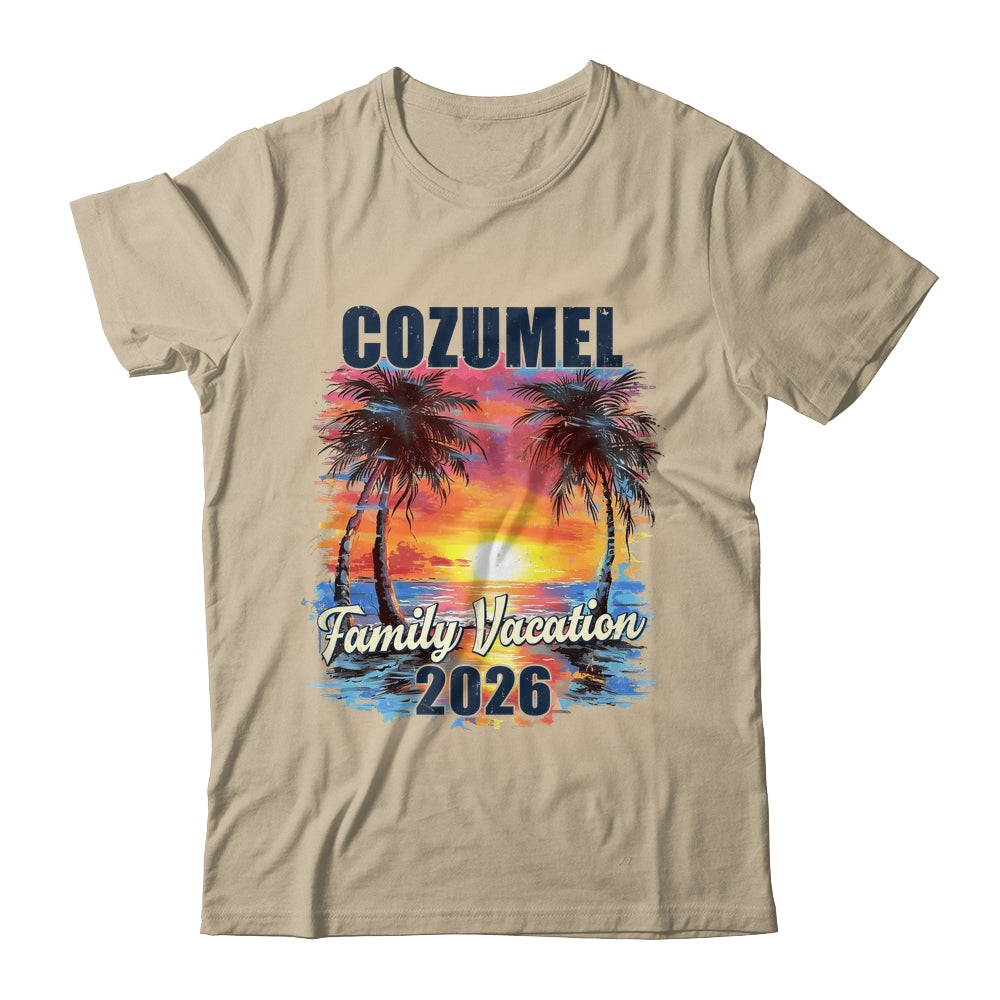 Family Vacation Cozumel 2026 Summer Trip Matching Shirt & Tank Top | siriusteestore