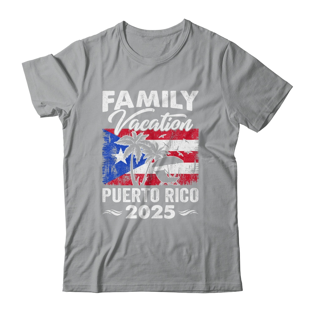 Family Vacation Puerto Rico 2025 Beach Summer Vacation Shirt & Tank Top | siriusteestore