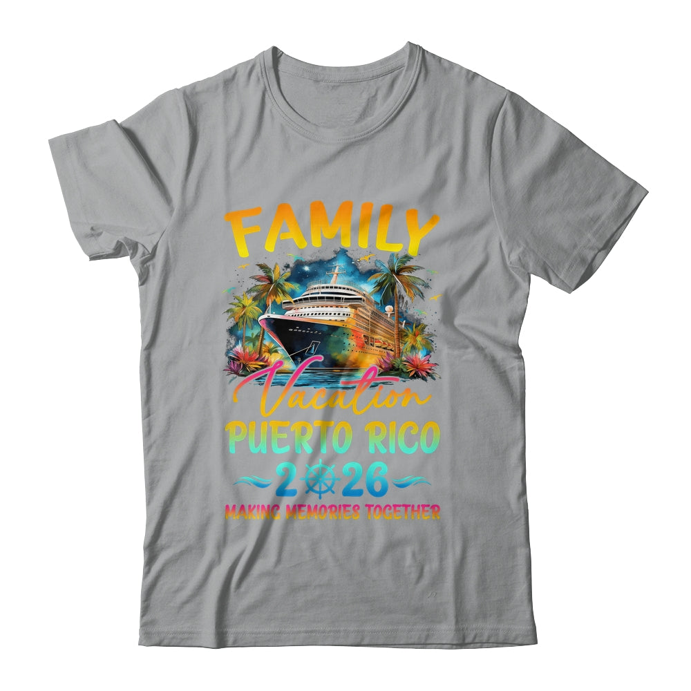 Family Vacation Puerto Rico 2026 Matching Group Summer Shirt & Tank Top | siriusteestore