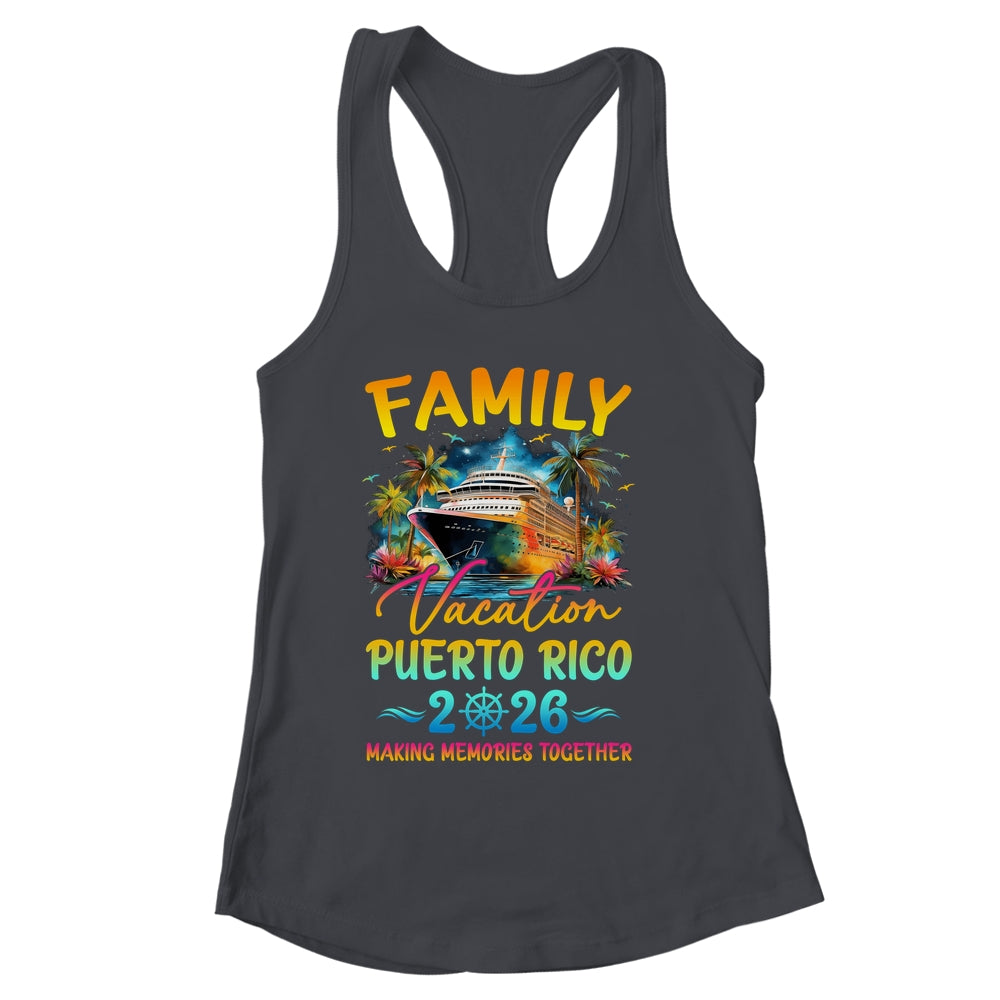 Family Vacation Puerto Rico 2026 Matching Group Summer Shirt & Tank Top | siriusteestore