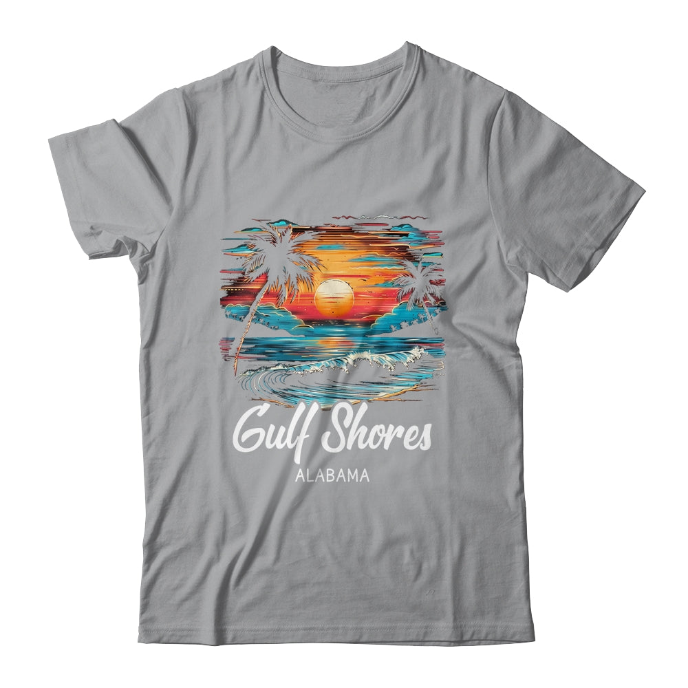 Family Vacation Retro Sunset Alabama Gulf Shores Shirt & Tank Top | siriusteestore