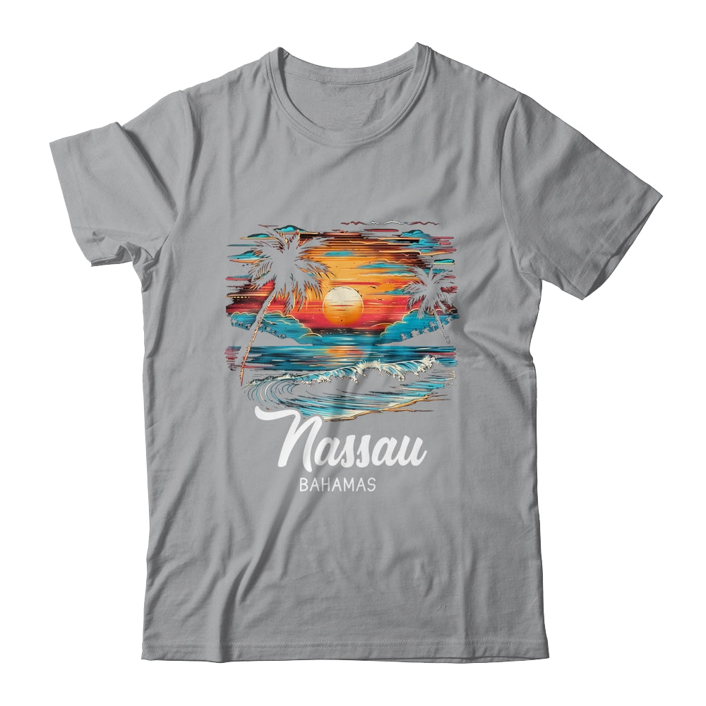 Family Vacation Retro Sunset Bahamas Nassau Shirt & Tank Top | siriusteestore