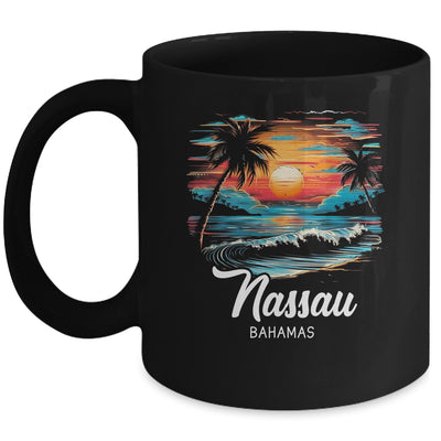 Family Vacation Retro Sunset Bahamas Nassau Mug | siriusteestore