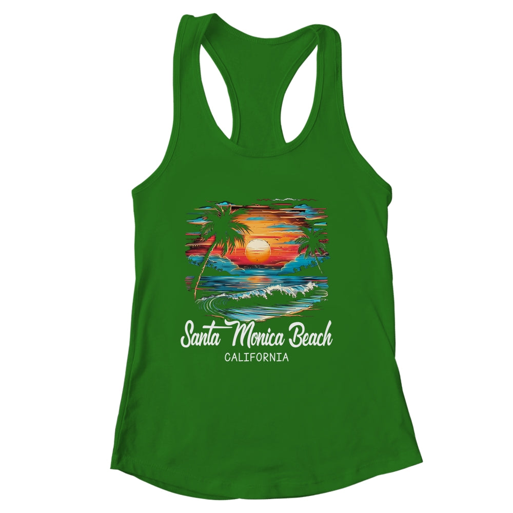 Family Vacation Retro Sunset California Santa Monica Beach Shirt & Tank Top | siriusteestore