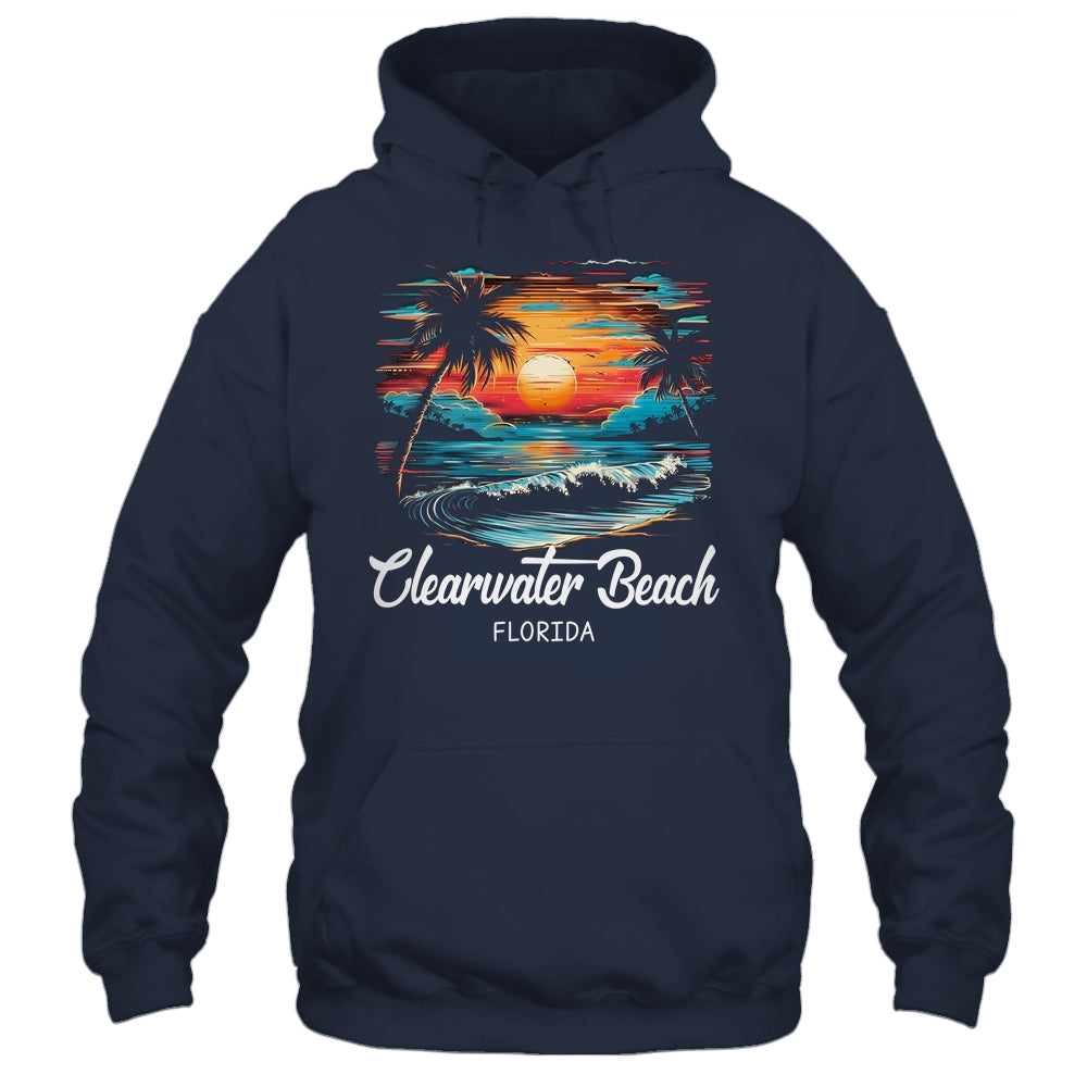 Family Vacation Retro Sunset Florida Clearwater Beach Shirt & Tank Top | siriusteestore