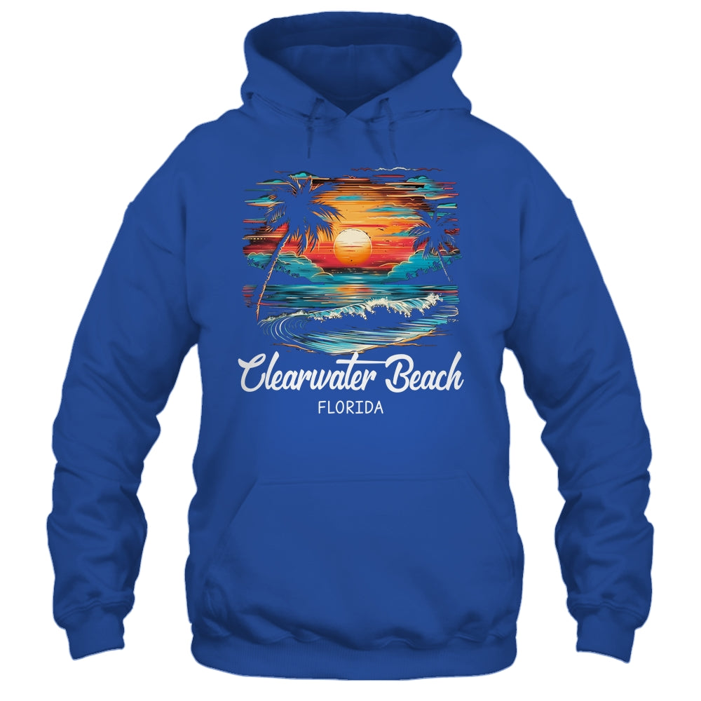 Family Vacation Retro Sunset Florida Clearwater Beach Shirt & Tank Top | siriusteestore