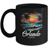 Family Vacation Retro Sunset Florida Orlando Mug | siriusteestore