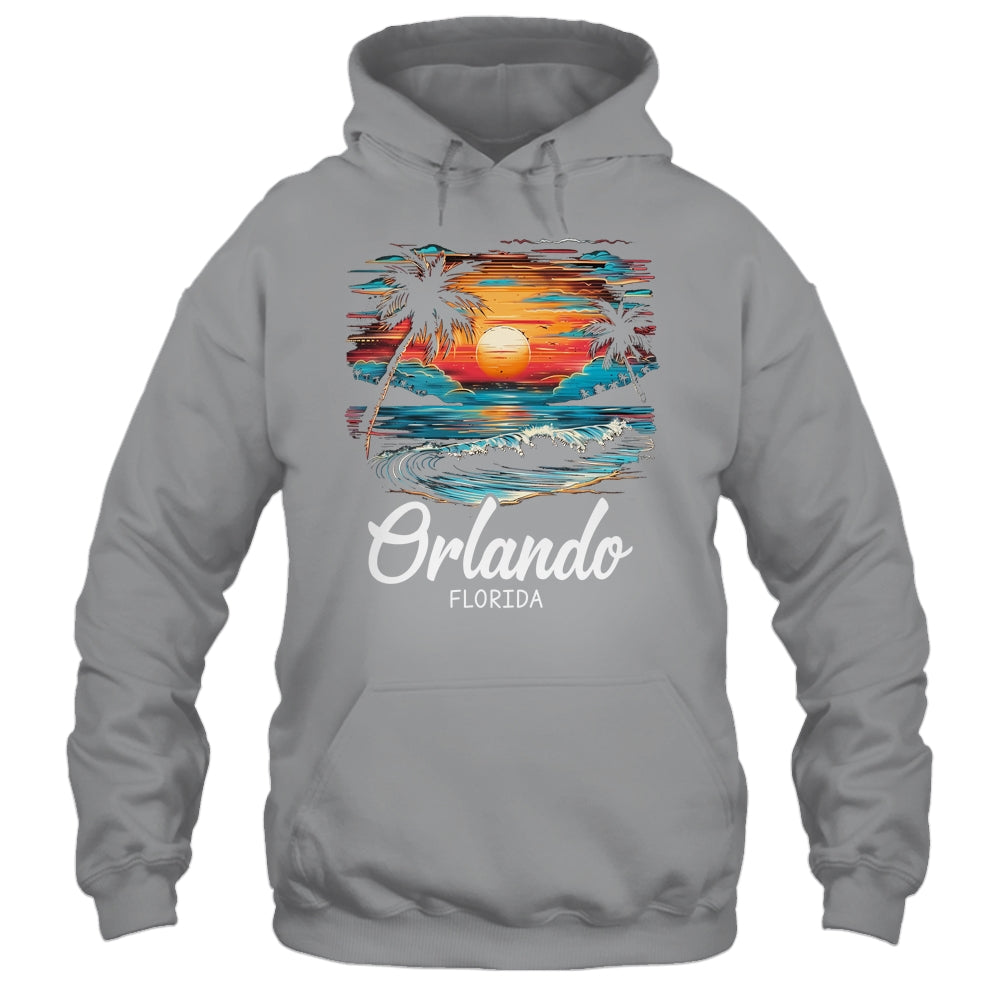 Family Vacation Retro Sunset Florida Orlando Shirt & Tank Top | siriusteestore