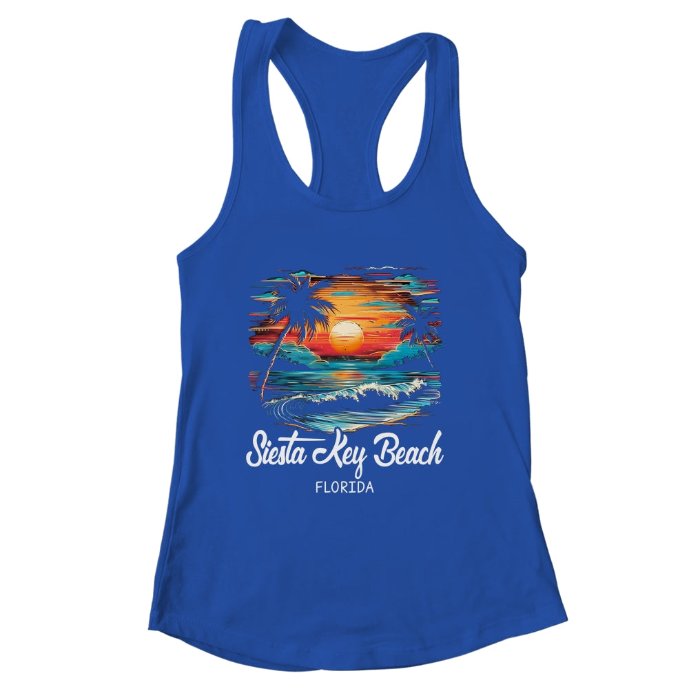 Family Vacation Retro Sunset Florida Siesta Key Beach Shirt & Tank Top | siriusteestore