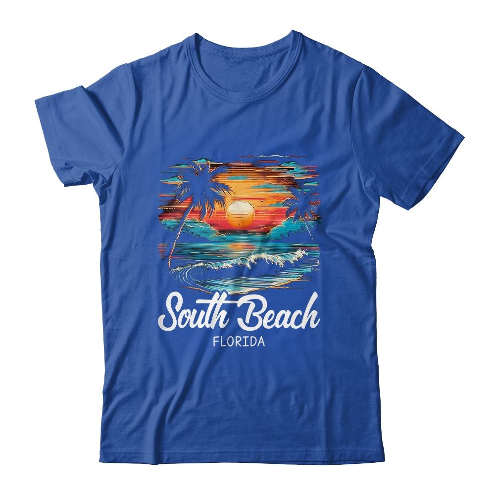 Family Vacation Retro Sunset Florida South Beach Shirt & Tank Top | siriusteestore
