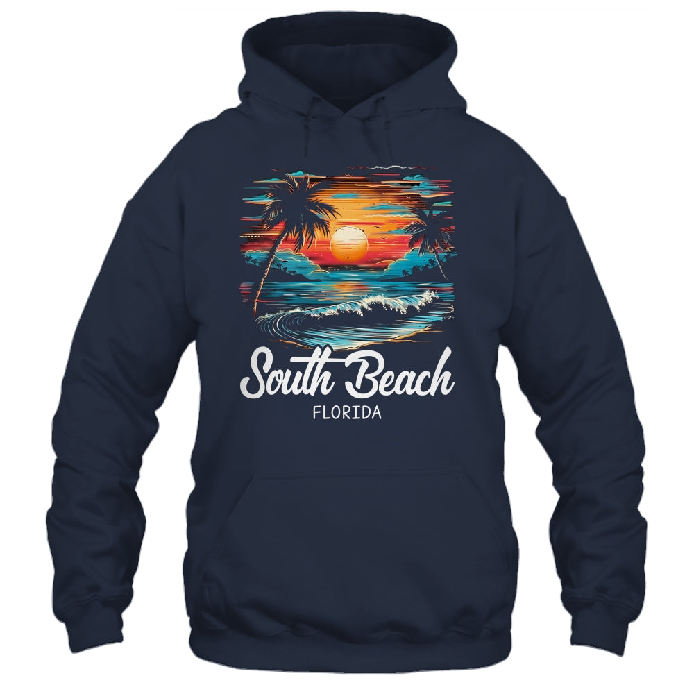 Family Vacation Retro Sunset Florida South Beach Shirt & Tank Top | siriusteestore