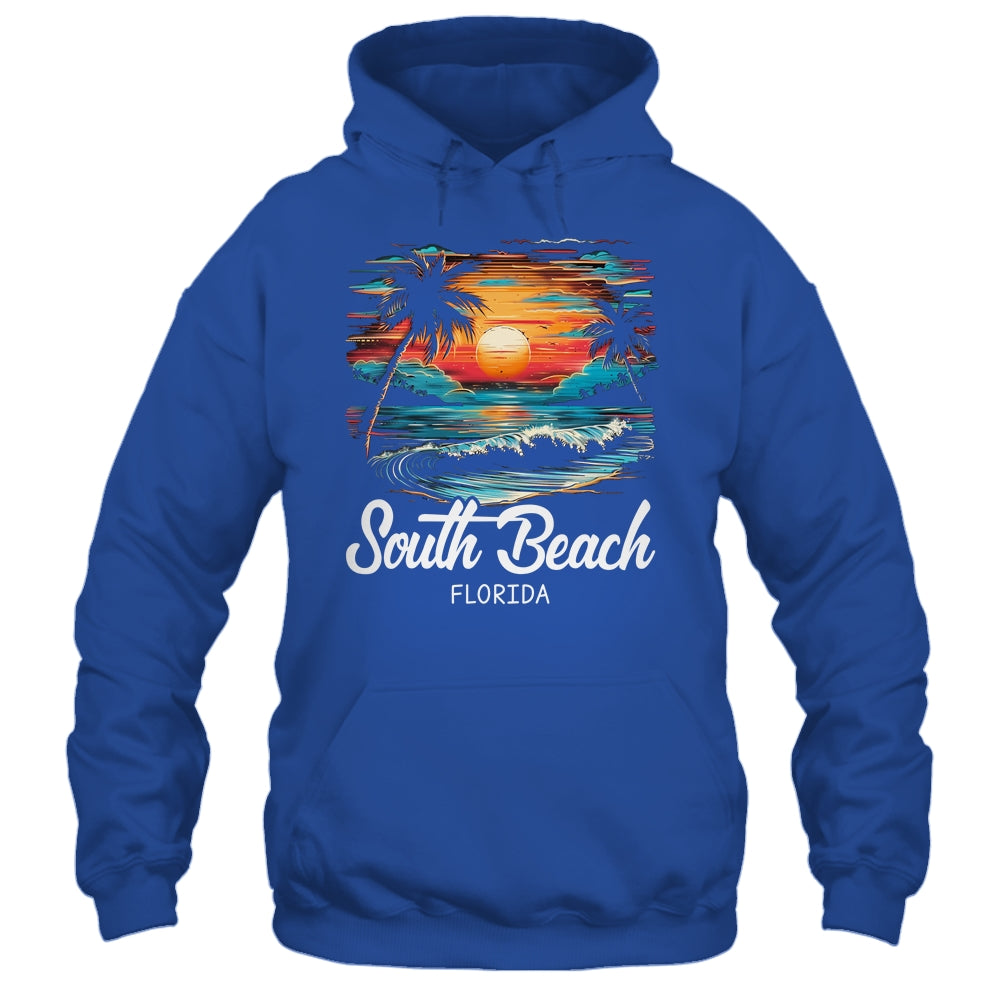 Family Vacation Retro Sunset Florida South Beach Shirt & Tank Top | siriusteestore