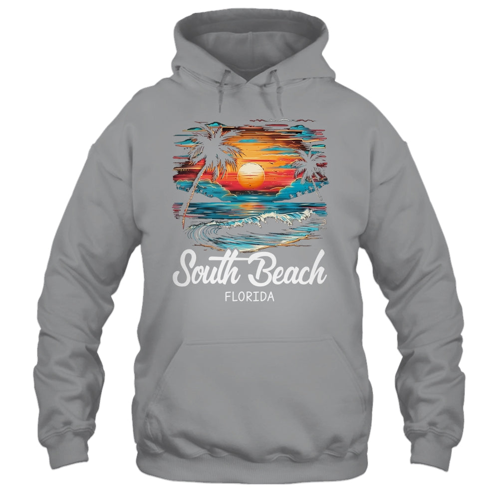 Family Vacation Retro Sunset Florida South Beach Shirt & Tank Top | siriusteestore