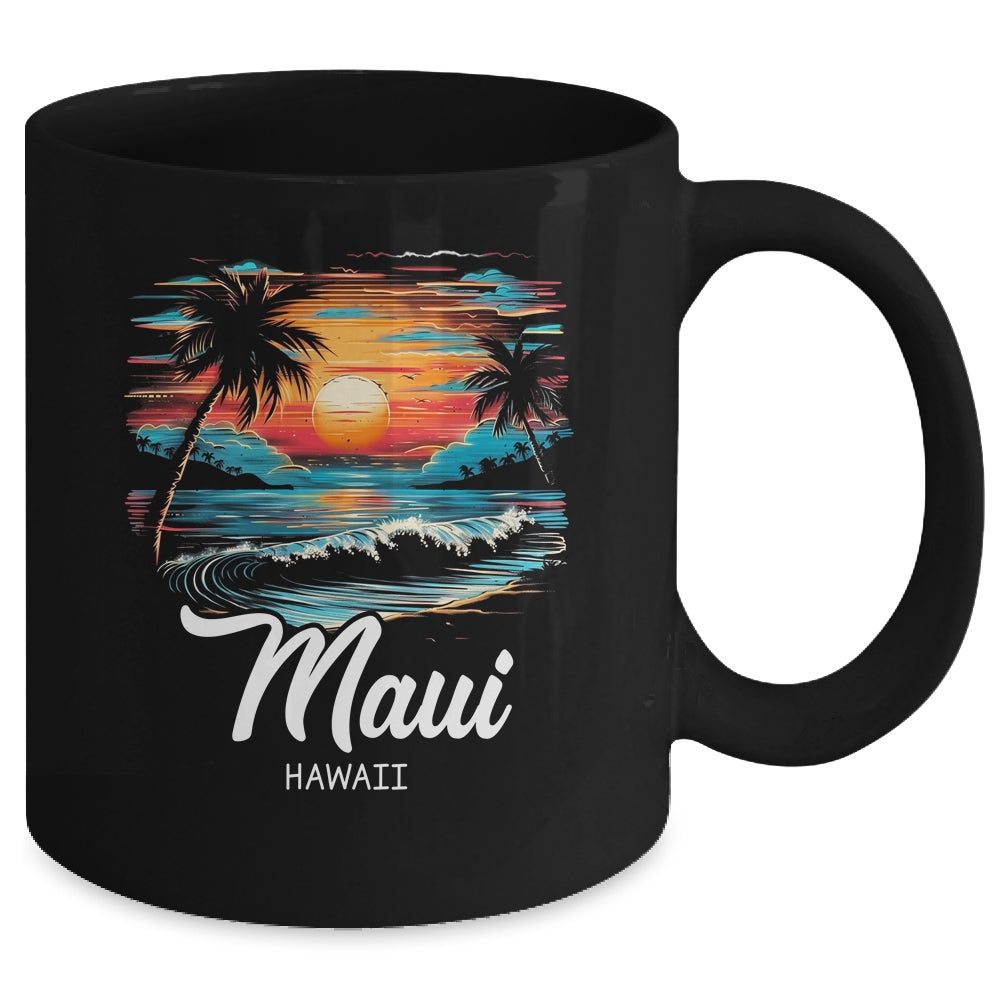 Family Vacation Retro Sunset Hawaii Maui Mug | siriusteestore