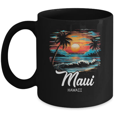 Family Vacation Retro Sunset Hawaii Maui Mug | siriusteestore