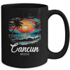 Family Vacation Retro Sunset Mexico Cancun Mug | siriusteestore