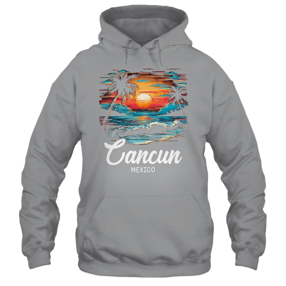 Family Vacation Retro Sunset Mexico Cancun Shirt & Tank Top | siriusteestore