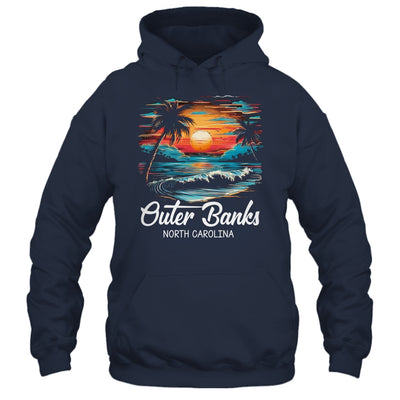 Family Vacation Retro Sunset North Carolina Outer Banks Shirt & Tank Top | siriusteestore