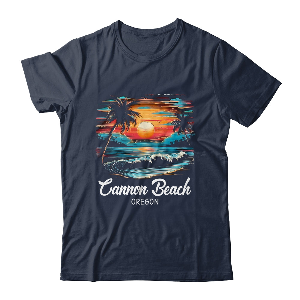 Family Vacation Retro Sunset Oregon Cannon Beach Shirt & Tank Top | siriusteestore