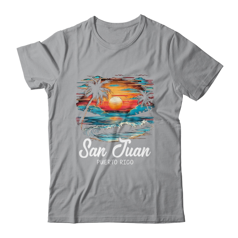 Family Vacation Retro Sunset Puerto Rico San Juan Shirt & Tank Top | siriusteestore