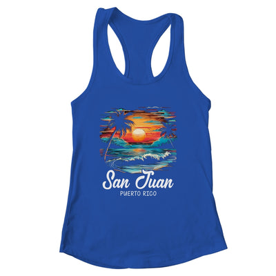 Family Vacation Retro Sunset Puerto Rico San Juan Shirt & Tank Top | siriusteestore