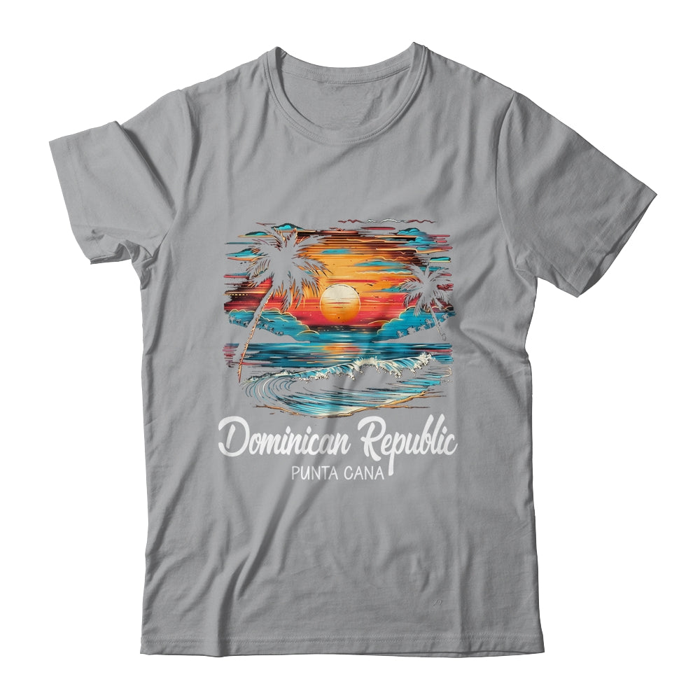 Family Vacation Retro Sunset Punta Cana Dominican Republic Shirt & Tank Top | siriusteestore
