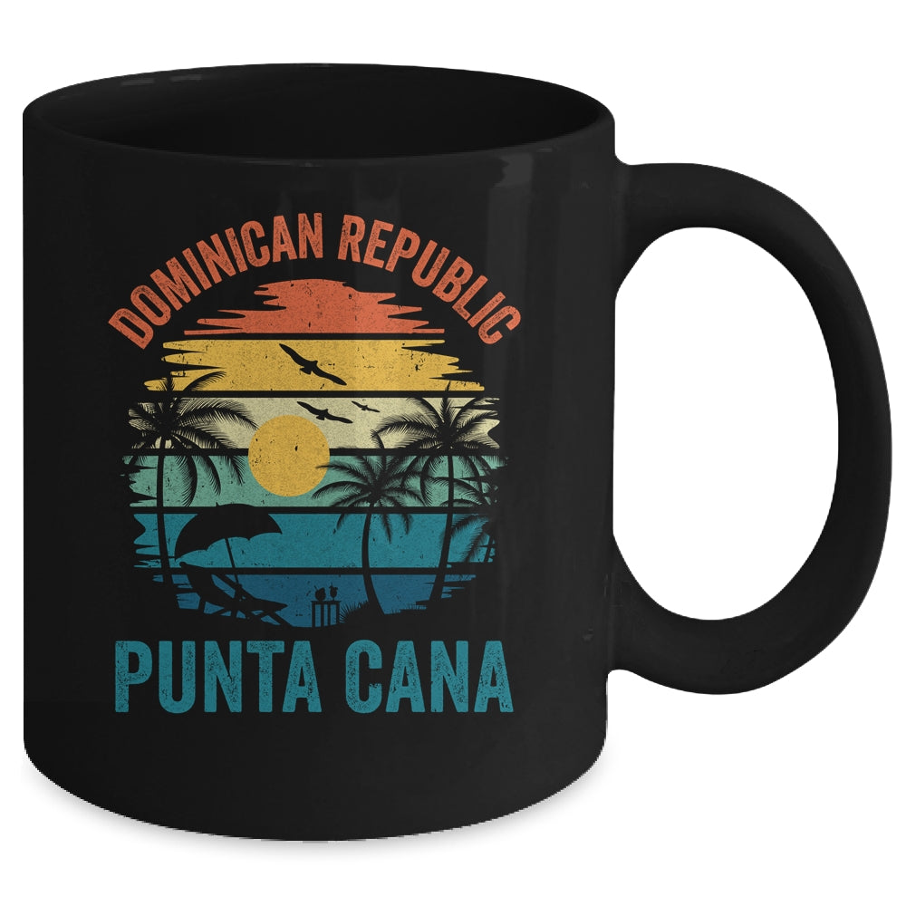 Family Vacation Vintage Dominican Republic Punta Cana Beach Mug | siriusteestore