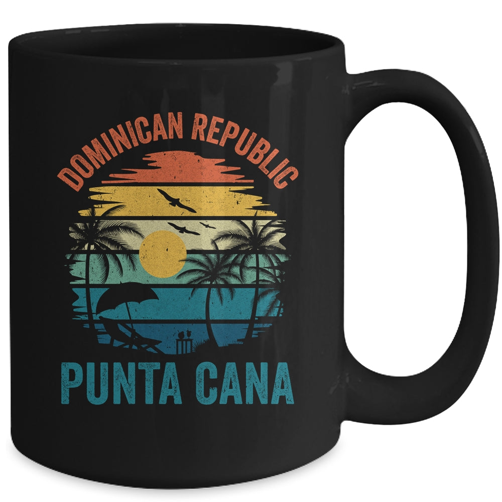 Family Vacation Vintage Dominican Republic Punta Cana Beach Mug | siriusteestore