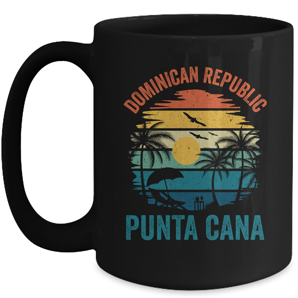 Family Vacation Vintage Dominican Republic Punta Cana Beach Mug | siriusteestore