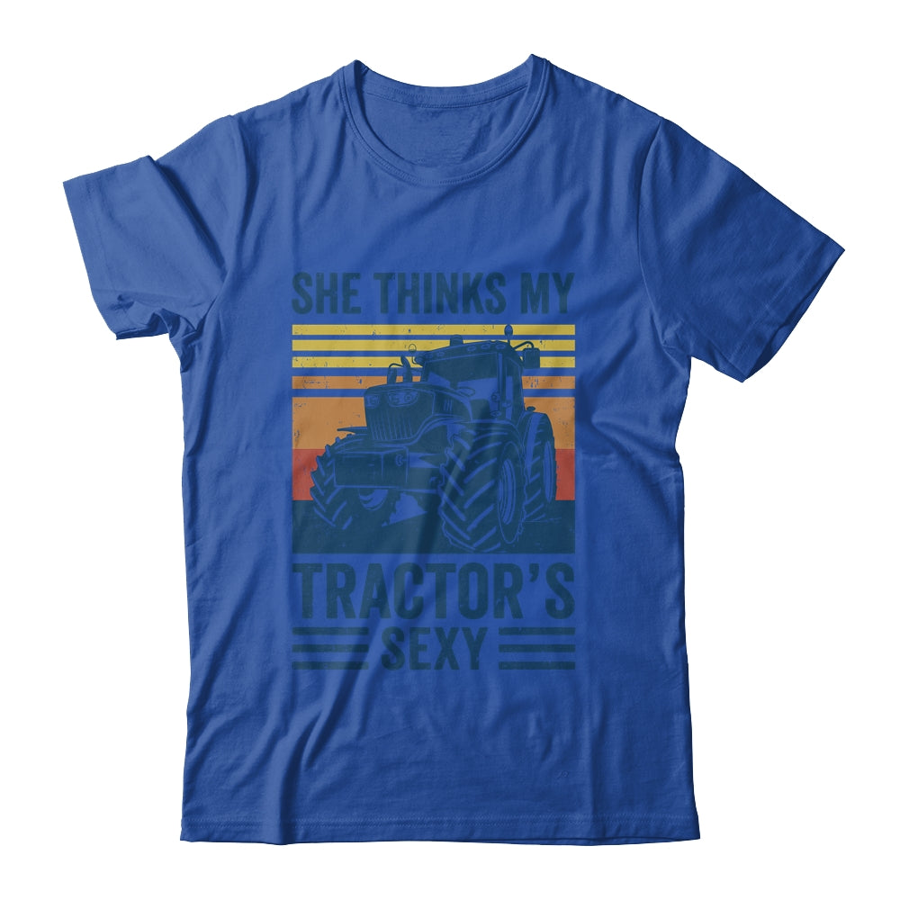Farm Farming She Thinks My Tractors Sexy Men Funny Farmer Shirt & Hoodie | siriusteestore