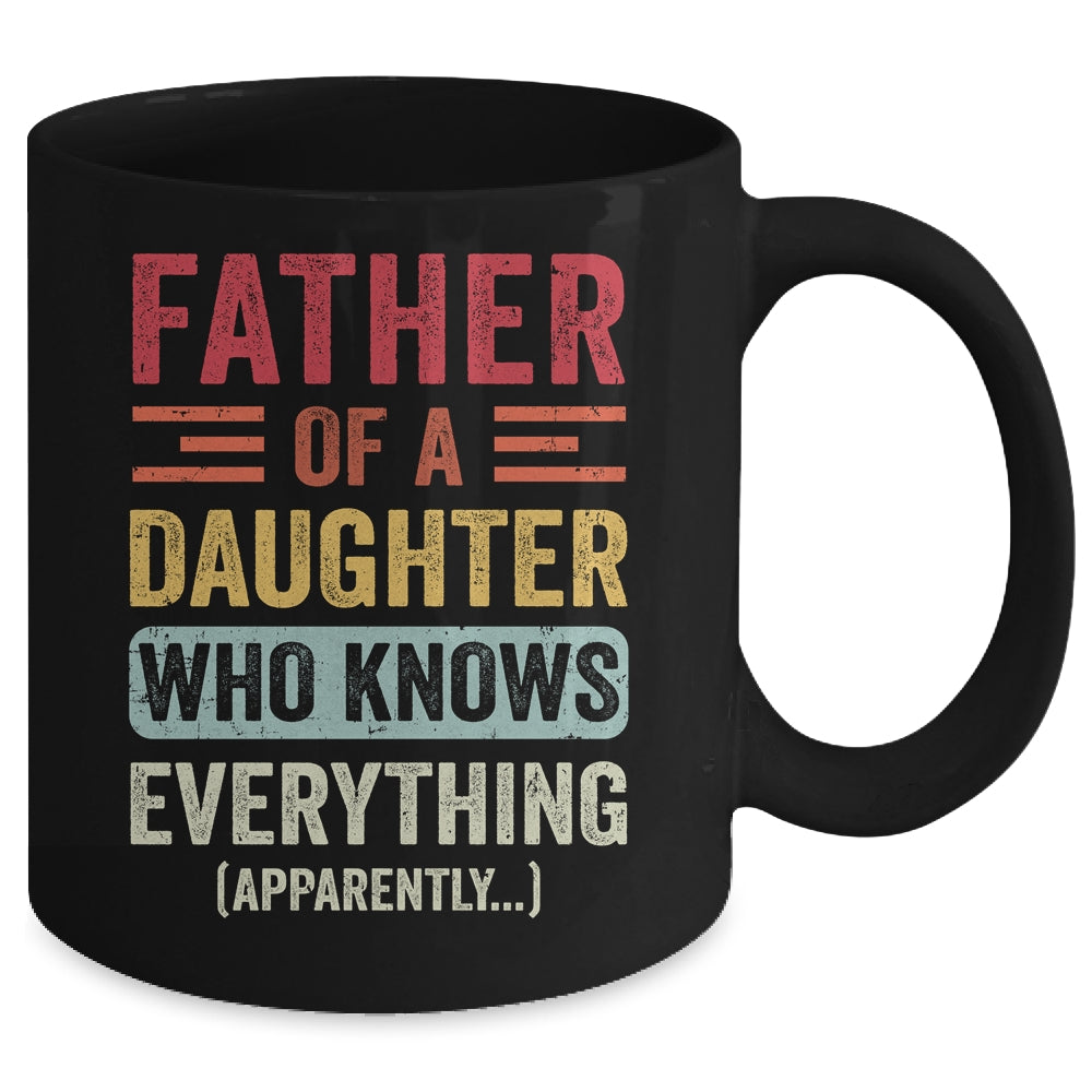 Father Daughter Knows Everything Dad Fathers Day Vintage Mug | siriusteestore