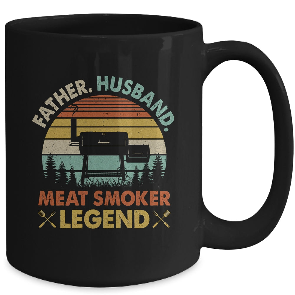 Father Husband Meat Smoker Legend Grilling Dad BBQ Smoking Mug | siriusteestore