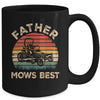 Father Mows Best Funny Fathers Day Dad Jokes Lawn Mowing Mug | siriusteestore