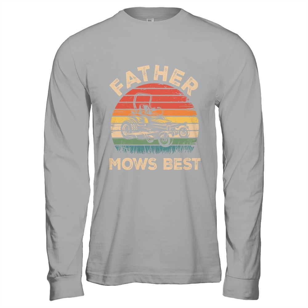 Father Mows Best Funny Fathers Day Dad Jokes Lawn Mowing Shirt & Hoodie | siriusteestore