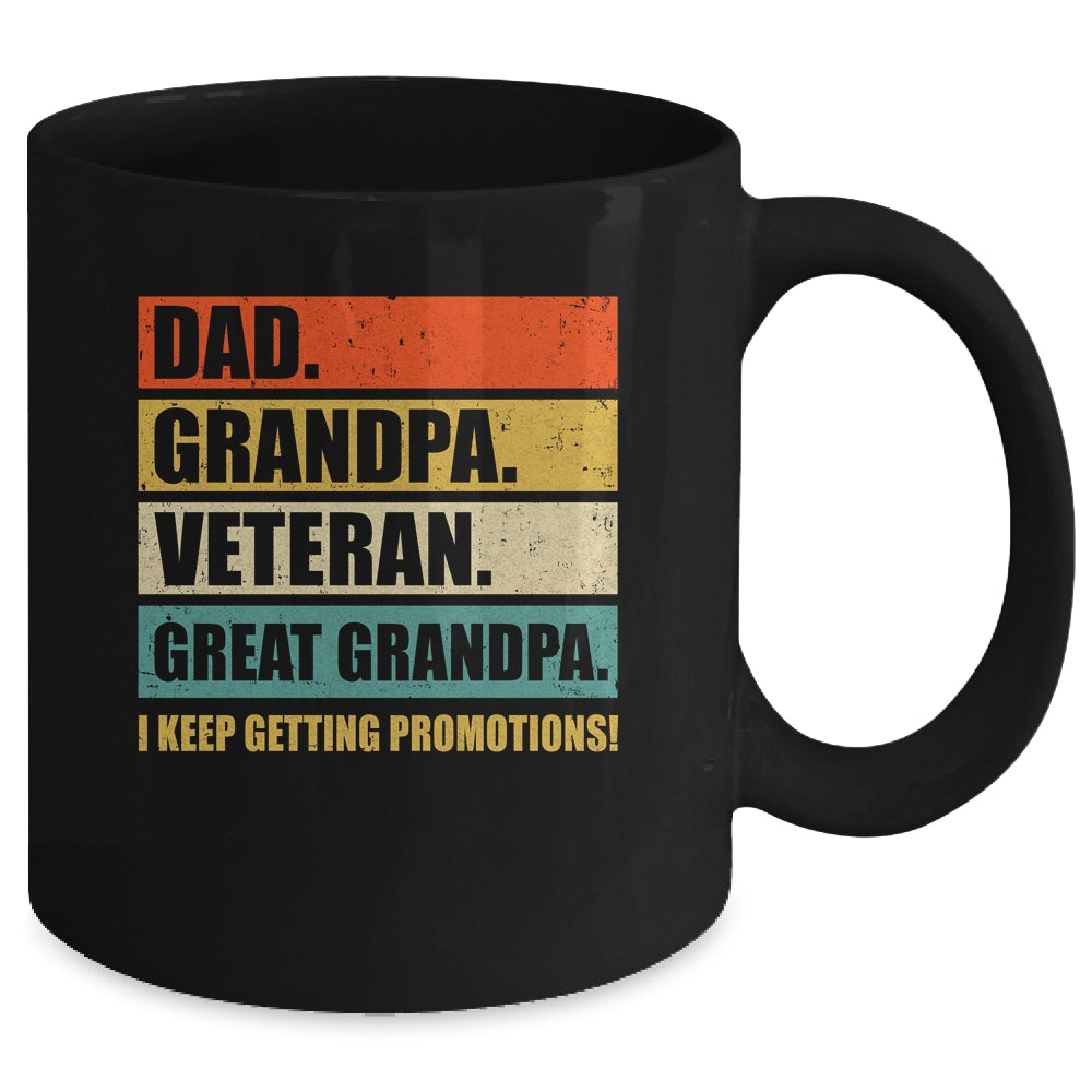 Fathers Day Dad Grandpa Veteran Great Grandpa From Grandkids Mug | siriusteestore