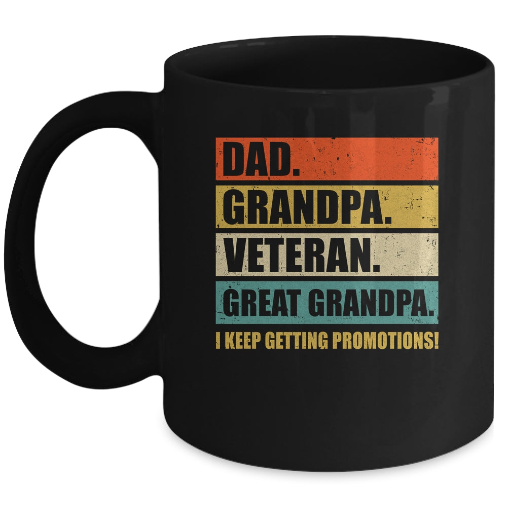 Fathers Day Dad Grandpa Veteran Great Grandpa From Grandkids Mug | siriusteestore