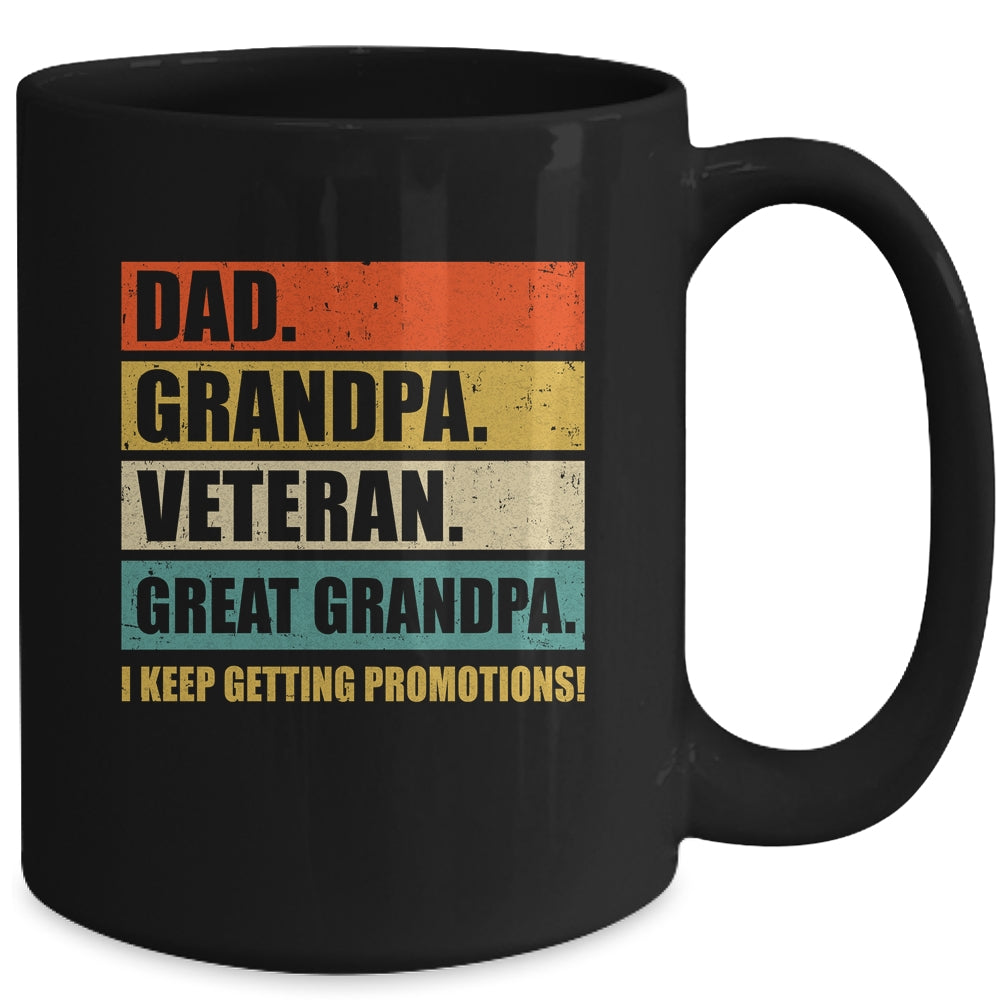Fathers Day Dad Grandpa Veteran Great Grandpa From Grandkids Mug | siriusteestore
