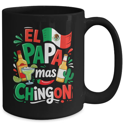 Fathers Day El Papa Mas Chingon Funny Mexican Dad Spanish Mug | siriusteestore