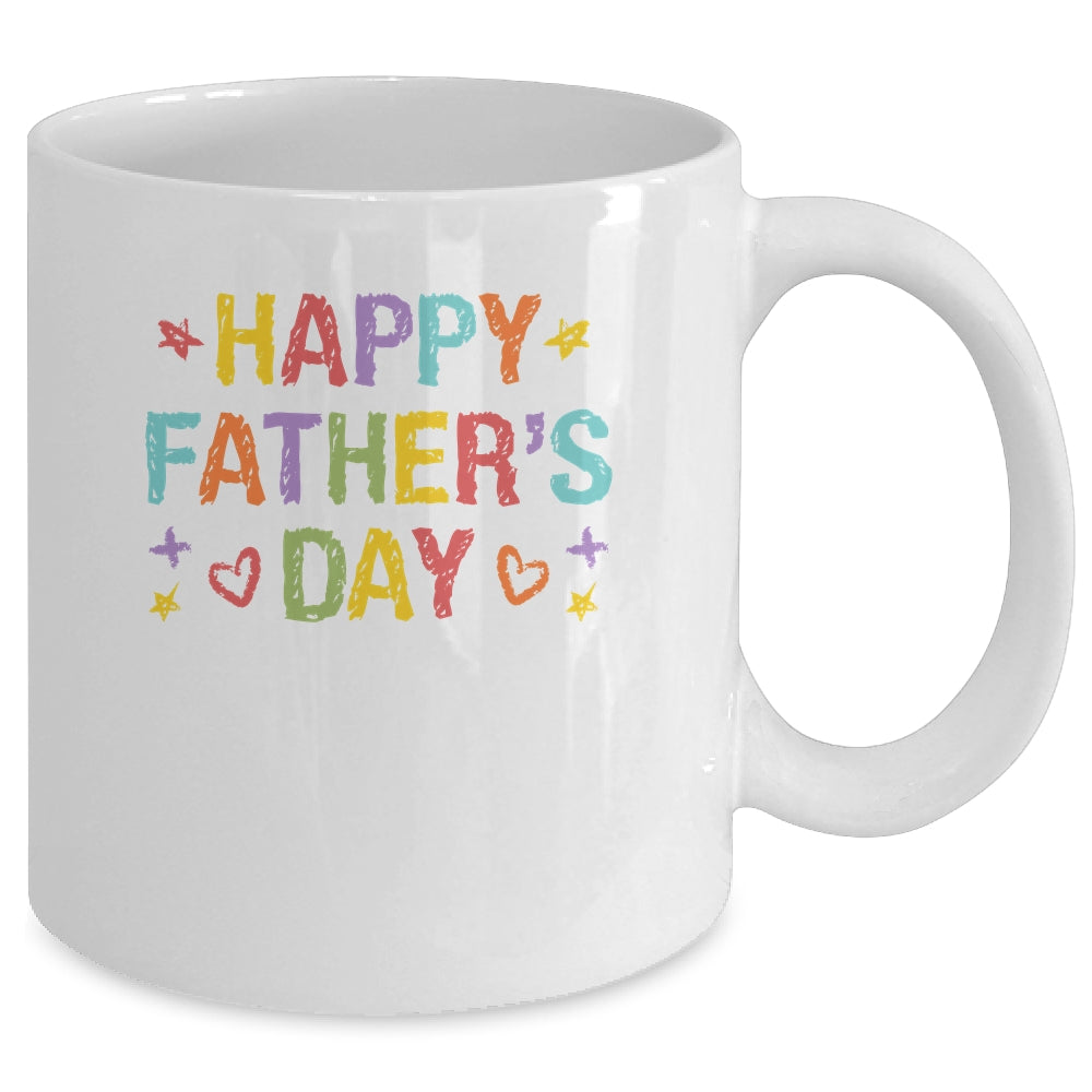 Fathers Day For Kids Boys Girls Happy Fathers Day Mug | siriusteestore