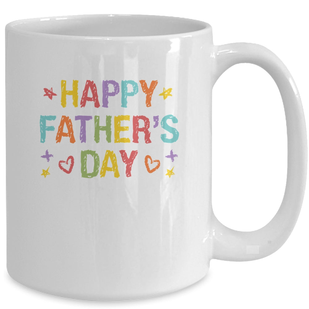 Fathers Day For Kids Boys Girls Happy Fathers Day Mug | siriusteestore